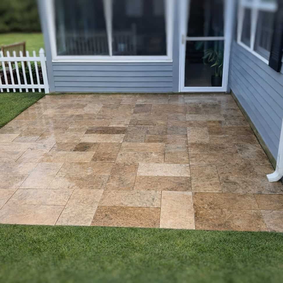 Patio installed by hardscape contractor Cornerstone Patio and Wall in Torrington Connecticut serving Northwest CT, Western Massachusetts, and Eastern New York.