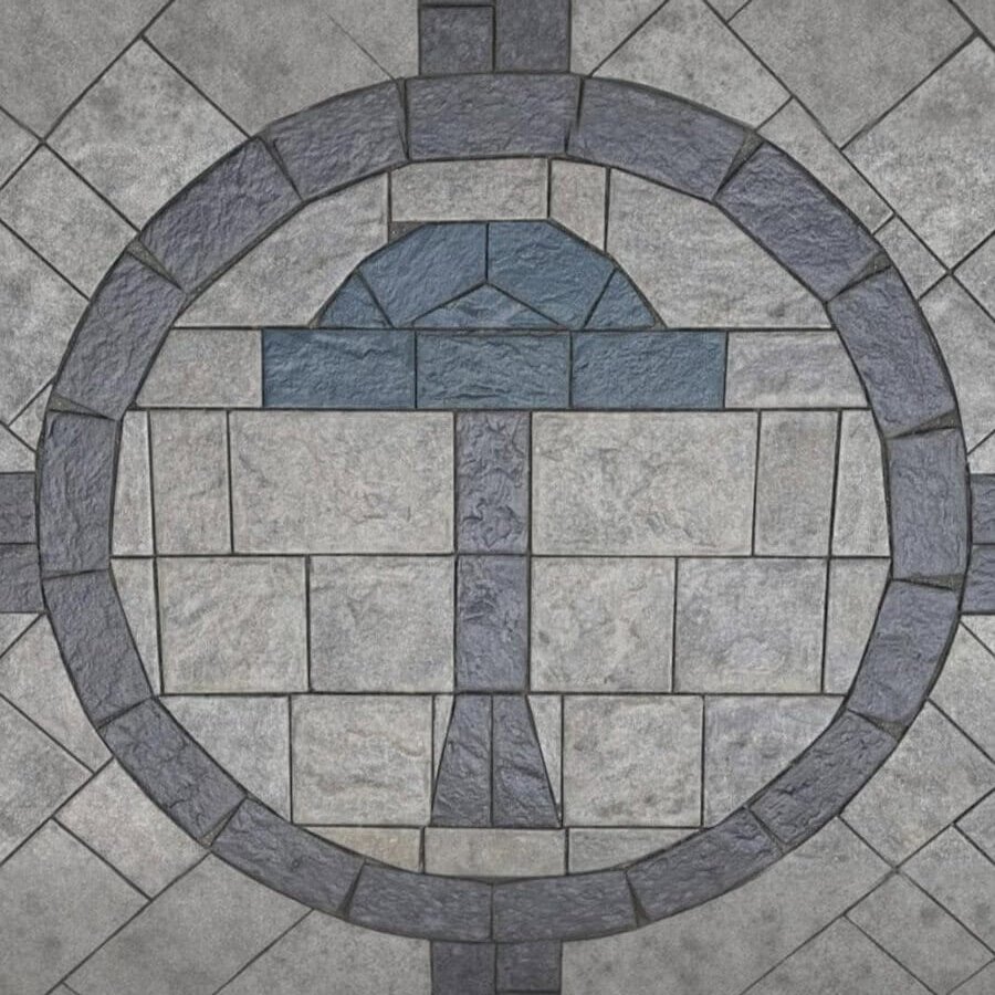 Custom Thor Hammer paver project by Cornerstone Patio and Wall, a hardscape contractor service area covering Torrington Connecticut, Northwest CT, Western Massachusetts, and Eastern New York.